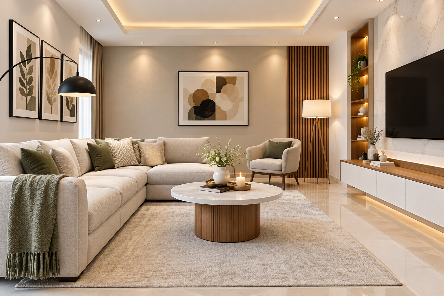 How to Decorate Homes in a Modern Way with a stylish and elegant modern living room