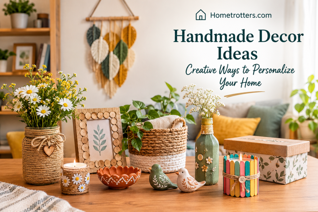 Handmade decor ideas for a personal home by Hometrotters.com