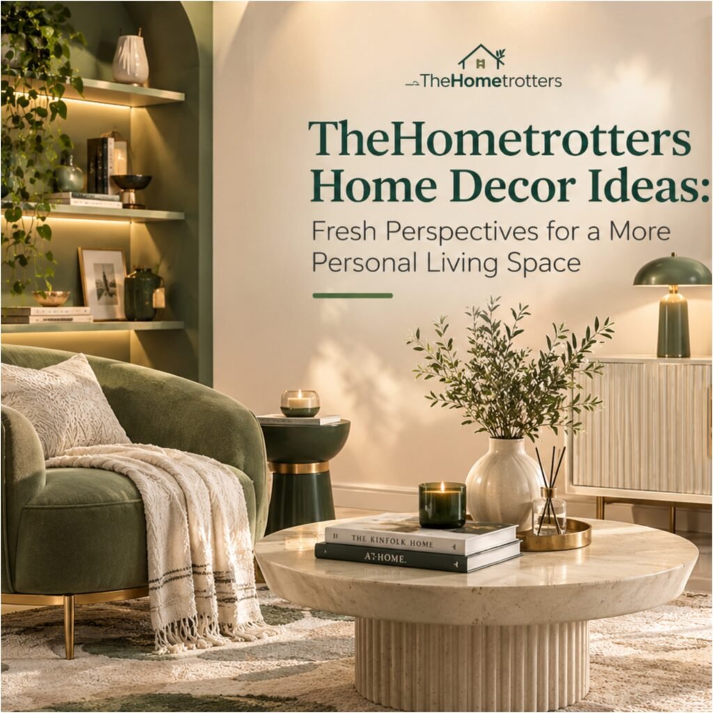 TheHometrotters home decor ideas featuring a sage green accent wall, elegant cream furniture, and sophisticated modern interior styling.
